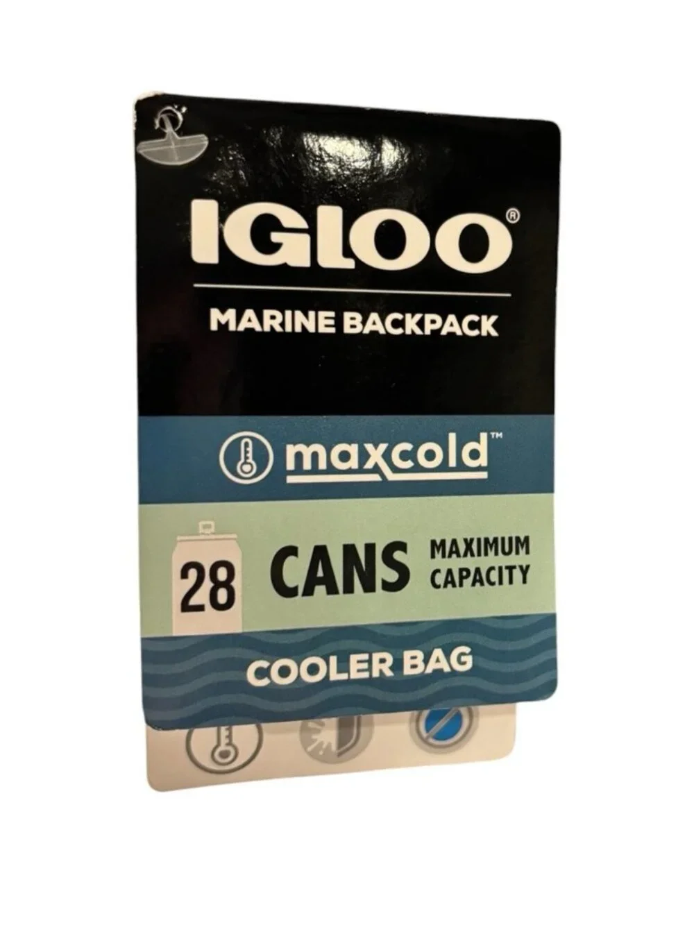 NWT Igloo Marine MaxCold 28 Can Backpack Cooler Soft Insulated White and Grey